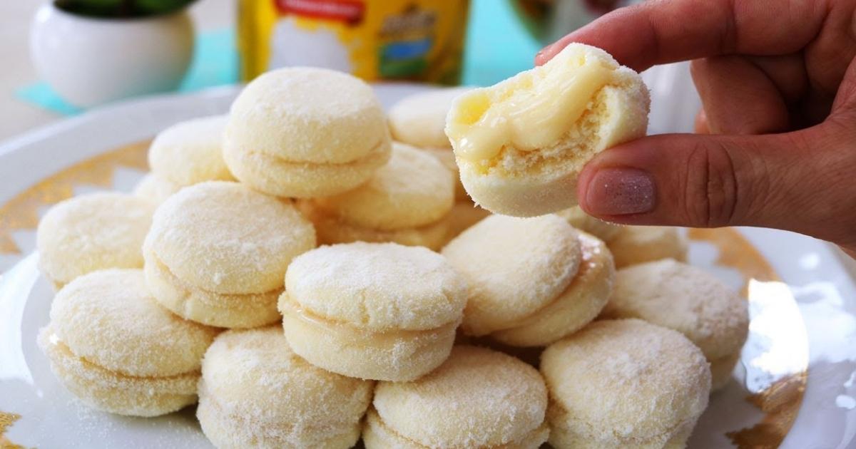 Bolacha de Leite Recheada Com Leite Ninho Perfeita!