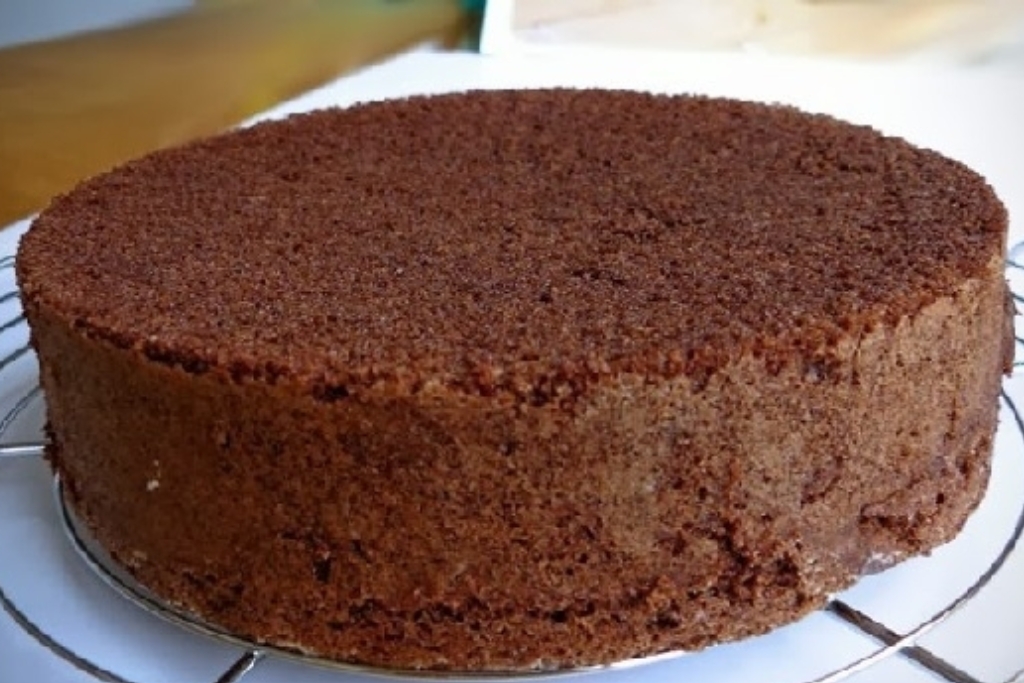 Pão de ló fofo de chocolate, super simples de fazer depois só escolher o recheio de sua preferência